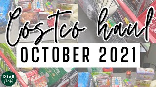 COSTCO HAUL! October 2021 Monthly Stock Up Grocery Haul - Family of 4