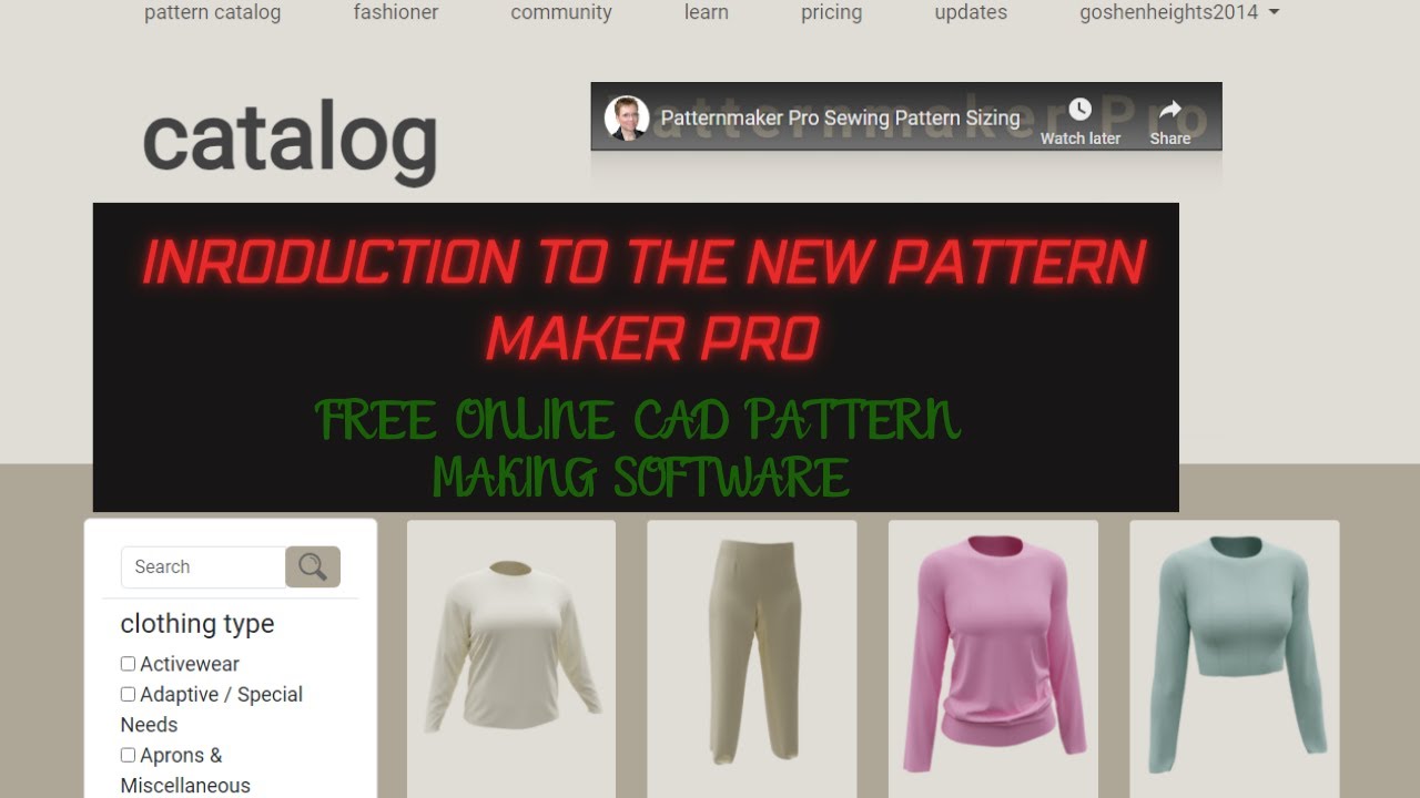 Introduction To The New Pattern Maker Pro Website A Completely Free Cad