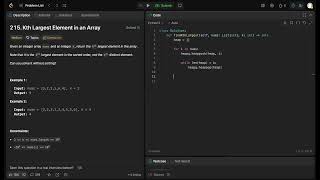 Leetcode 215 - Kth Largest Element in an Array - Python (NeetCode 64/150)