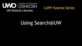Using Search@UW