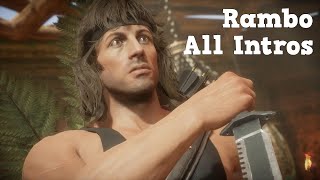 Mortal Kombat 11: Rambo All Intro Dialogues