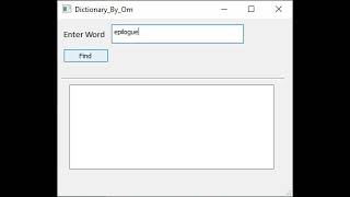 My dictionary app with Python GUI(PyQt5)