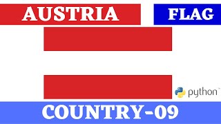 Austria Flag using python | #austria