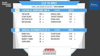 Clifton CC, Derbyshire 2nd XI v Rosehill Methodists CC 1st XI