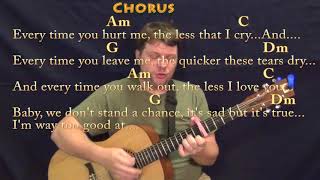 Too Good At Goodbyes (Sam Smith) Guitar Cover Lesson with Chords/Lyrics - Capo 5th