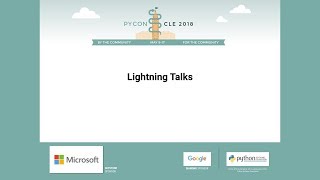Lightning Talks - Thursday - PyCon 2018
