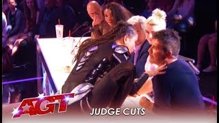 Marina Mazepa: Girl FREAKS Out Simon Cowell With STUNNING Body Moves! | America's Got Talent 2019