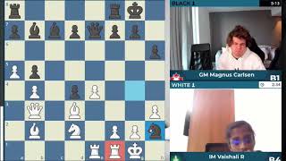 TRAP ROOK!! Rameshbabu Vaishali (2433) vs Magnus Carlsen (2852) || Pro Chess League 2023