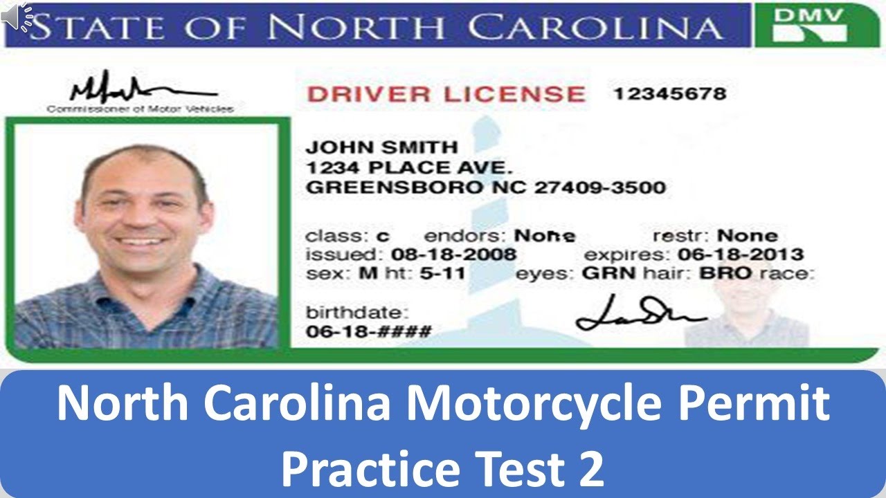 North Carolina Motorcycle Permit Practice Test 2 - YouTube