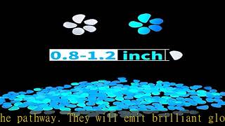 HTWNK 500pcs Glowing Rocks Glow in The Dark Pebbles for Outdoor Decor, Garden, Patio, Lawn,(Blue)