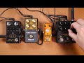 four great cheap high gain plexi pedals tone city vs joyo vs nux marshall in a box shootout