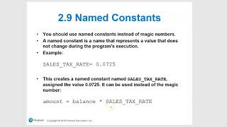 Python 2.9 Named Constants and Magic Numbers