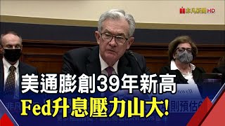 通膨高燒不退...美議員砲轟Fed快升息！牽動台股專家示警\