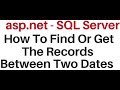 asp.net c# bind records in gridview between two dates sql server