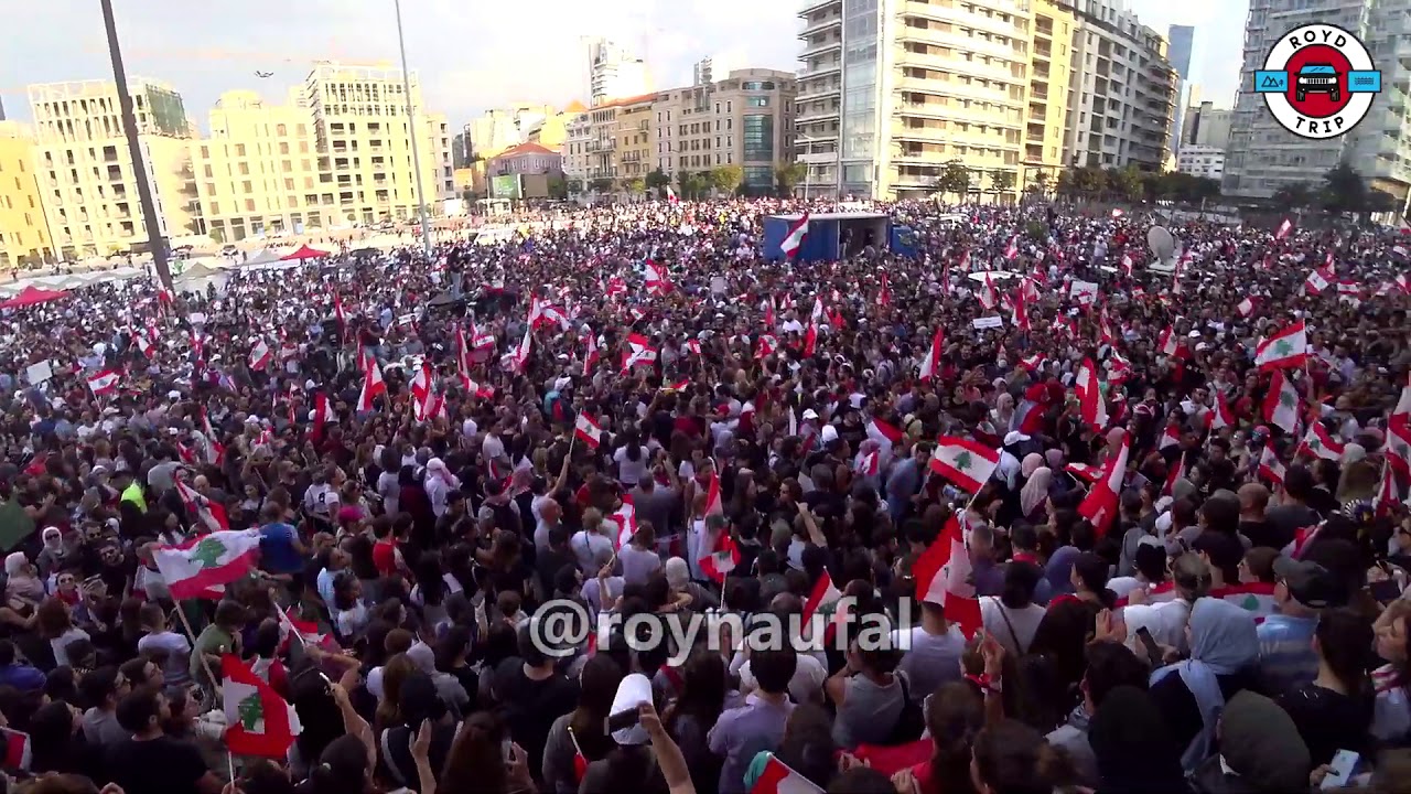 Lebanon Protests Mass Revolt - Lebanese Revolution October 2019 - Drone ...