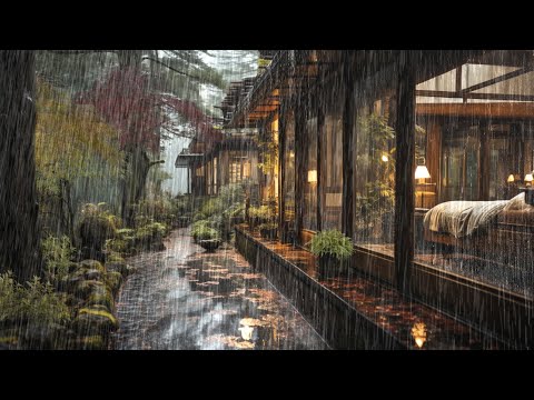 Rainy day in the forest cozy house ️ Sleep Instantly with 8hours Endless Rain