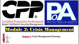 Module 2 - Chapter 5/6: Crisis Management Planning