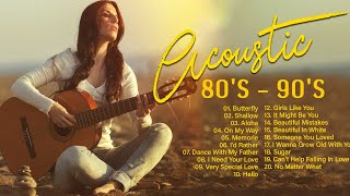 OLD ACOUSTIC LOVE SONGS 80'S 90'S ENGLISH GUITAR COVER 2021 - OLD ACOUSTIC COVER OF ALL TIME 1990S