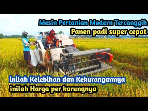 MESIN PANEN PADI MODERN TERCANGGIH COMBINE HARVESTER - YouTube