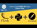Creating a REST API using python-flask and test using postman #RESTful #flaskapi #API #postman