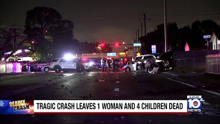 4 children, 1 adult killed in Miami Gardens crash