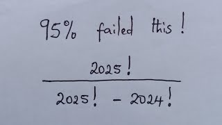 Very interesting factorial fraction | Can you solve ? | No calculators