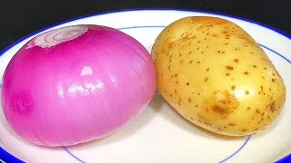 Onions and potatoes, I will teach you a magical way to eat them. A big plate is not enou