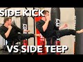 Side Teep VS Side Kick | Muay Thai vs Karate Push Kicks (Yoko Geri)