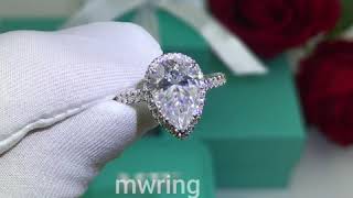 MW 37 Flowing Moissanite Ring