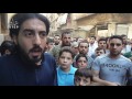 خطوة شاهد مظاهرة في مدينة حلب تطالب الثوار بالتوحد وفك الحصار عن المدينة