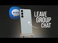 How to Leave a Group Chat on Android (tutorial)