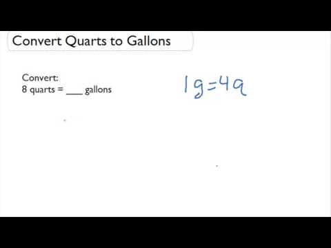How do you convert quarters to gallons?