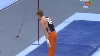 20190317WCバクー Epke ZONDERLAND 鉄棒決勝