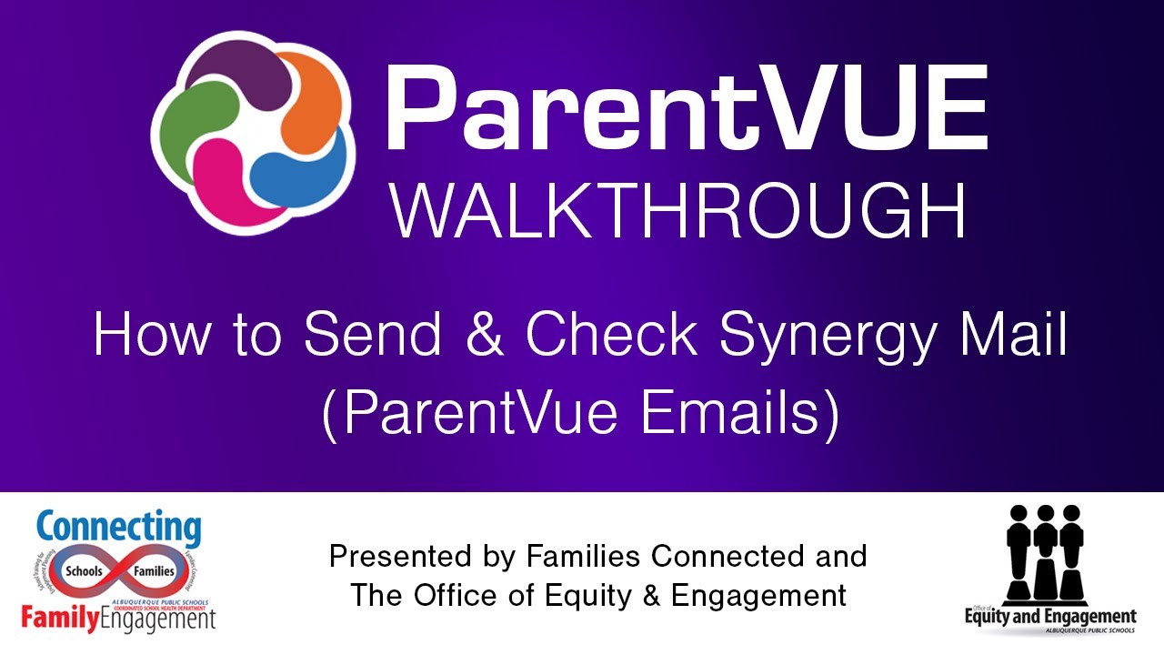 How To Send And Check Synergy Mail (ParentVue Emails) - YouTube