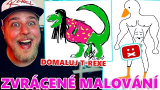 VAŠE ZVRÁCENÉ MALOVÁNÍ - DOMALUJ KACHNU A T-REXE