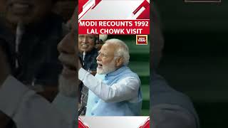 PM Modi Recounts 1992 J&K's Lal Chowk Vist | PM Modi Speech #shorts