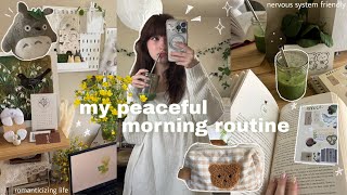 quiet morning routine 🌿☀️ a guide to a calm day; skin care, matcha recipe, stationery, no talking