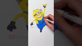 How To Draw A Minion - Tutorial Step by Step #Shorts