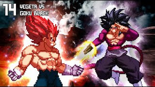 [What-If 14] Goku Black (Super Saiyan 4) VS Vegeta (Super Saiyan God Evolution).