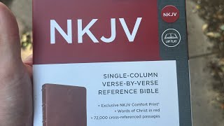 Bible review (Thomas Nelson NKJV, Single-Column Reference, Verse-by-verse, Genuine Leather) and more