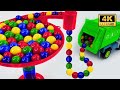 TRANSPORTING PIXAR CARS & FRUITS WITH COLORED - Marble Run Race ☆ HABA Slope - 木曜コーヒー: 作業用カフェBGM