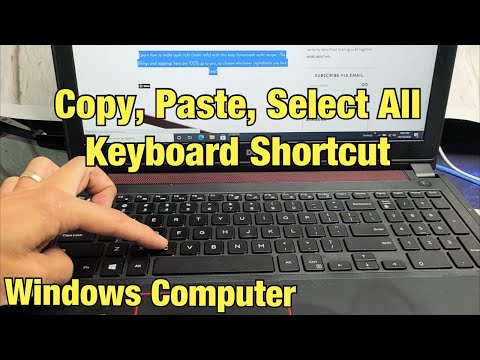 How to Copy, Paste, Select All using Keyboard Shortcut on Windows Computer