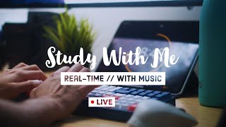 Real-Time Study With Me - 3.5 Hours With Music