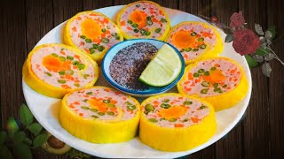 Chả Ngũ Sắc/Giò Lụa/ Cách Làm Chả Hoa Ngon & Đơn Giản🦋Simple Pork Five Colour Roll(BT Cannada Family