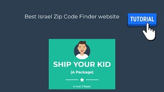 easiest method of finding your Israel Zip code Hebrew site #ShipYourKid