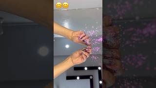 Purple glitter falling #asmr #glitter #asmrsounds #squishysounds #satisfying