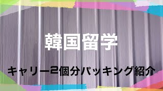 韓国留学　パッキング紹介（キャリー2個分）