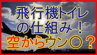 【驚愕】飛行機のトイレの汚物処理・流し方の仕組み！空からウン○の噂は本当！？