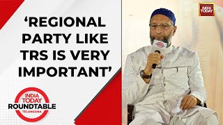 Asaduddin Owaisi Slams BJP & Congress Says  KCR Will Have Majority | Telangana Roundtable 2023