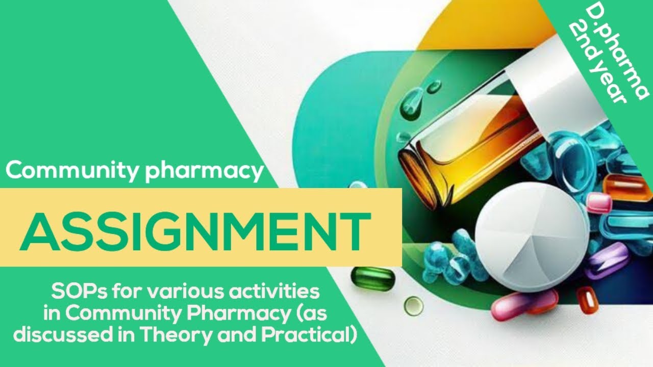 Sops For Various Activities In Community Pharmacy As Discussed In